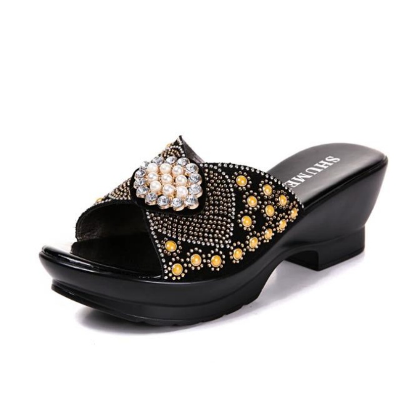 Street Fashion Plus Size - Sandales d'été tendance pour femmes, talon