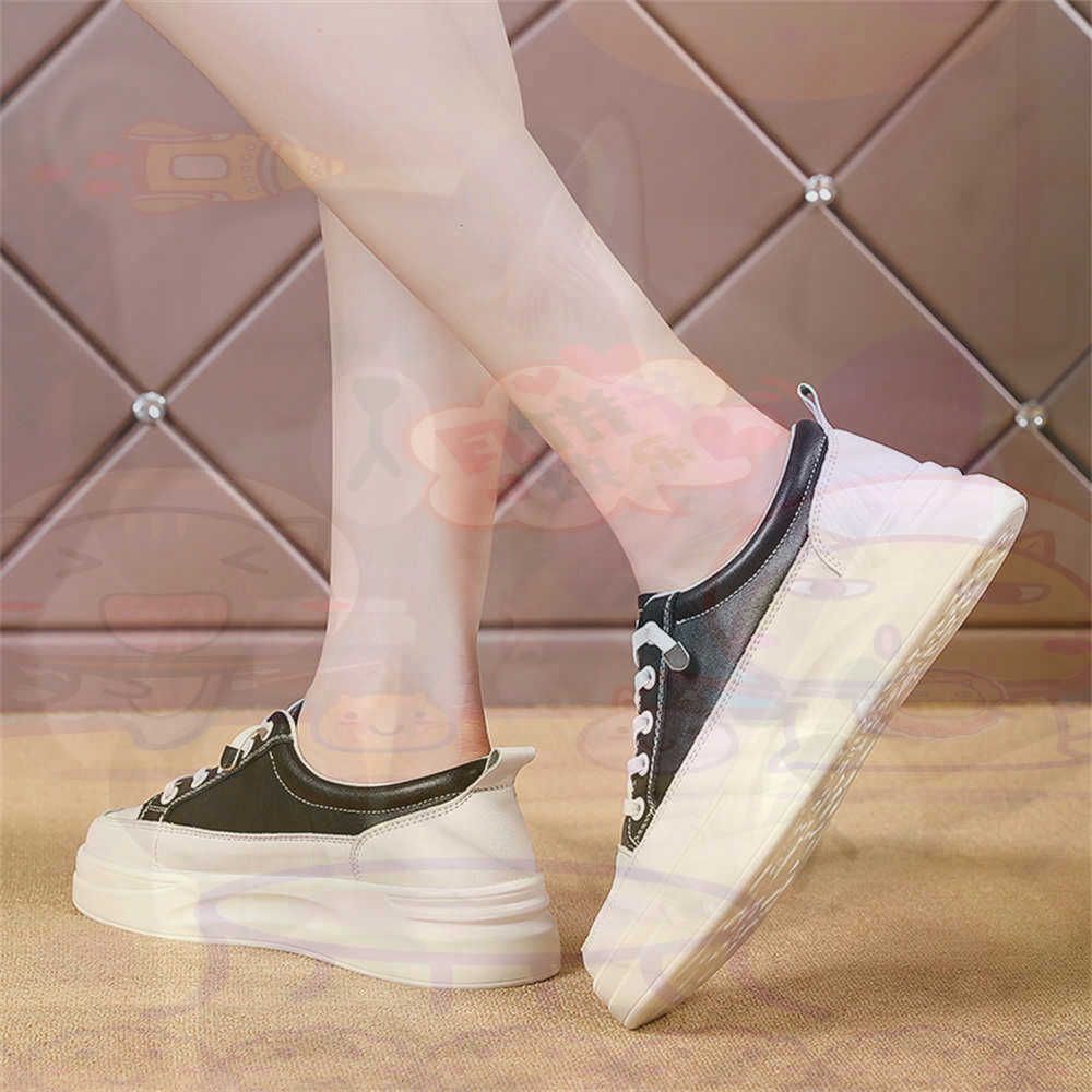 Guangzhou Street Fashion - Mocassins épais à lacets pour femmes,