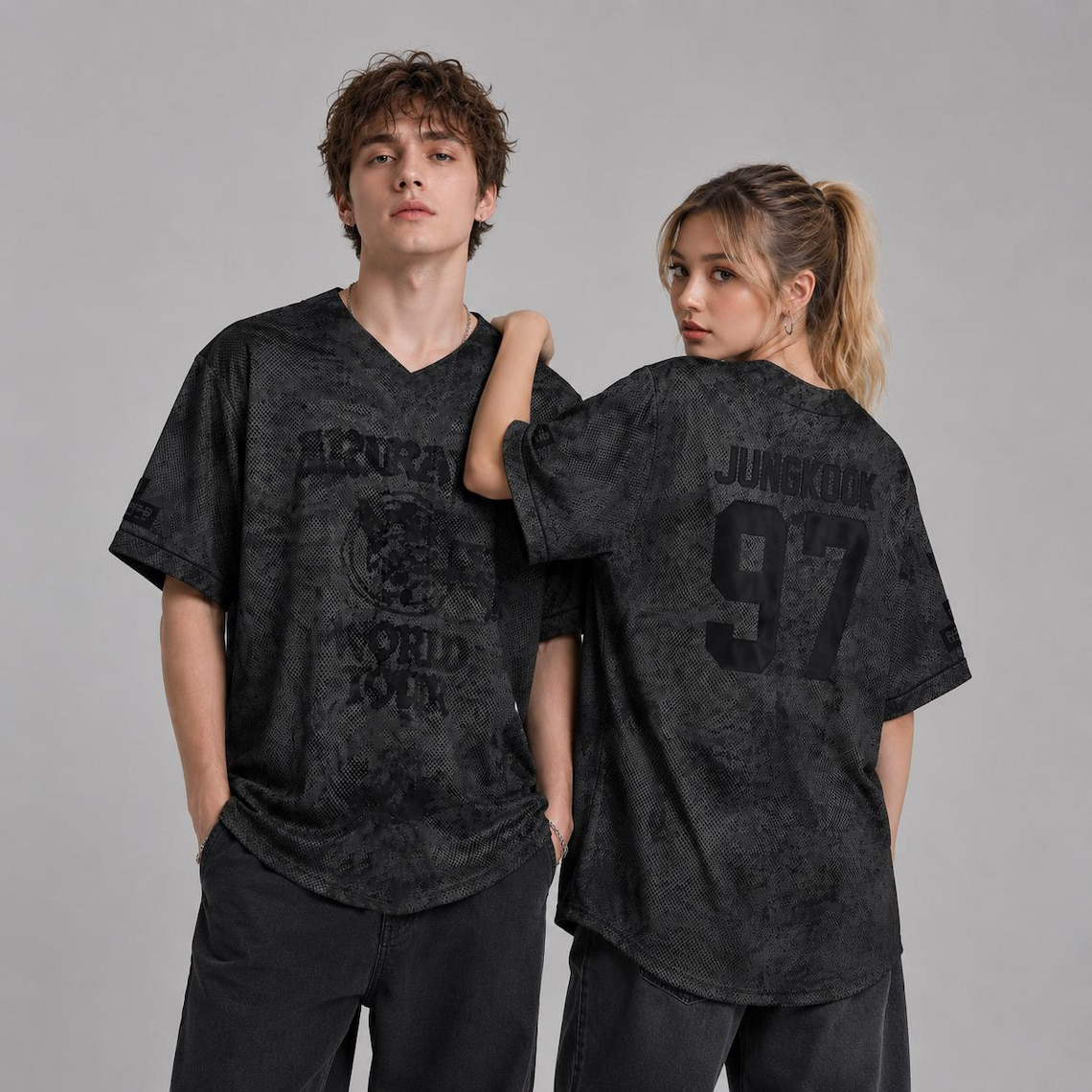 Street Fashion Kpop - T-shirts en maille à col en