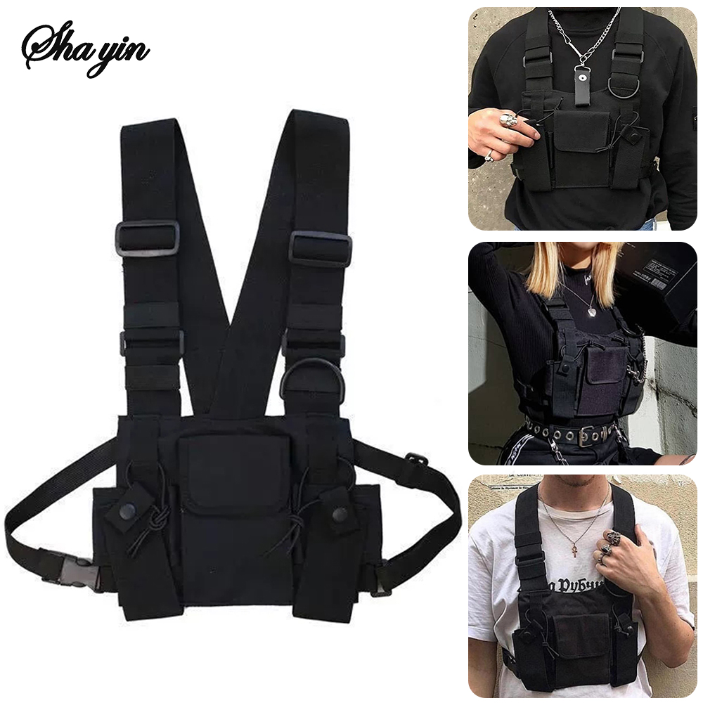 Street Fashion Baggy - Sac de poitrine tactique fonctionnel pour