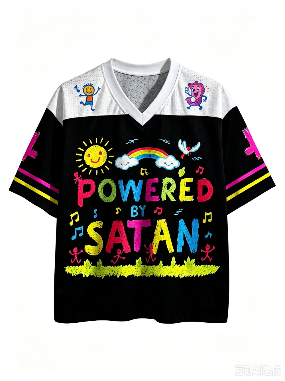 Street Fashion Graffiti - T-shirt de sport pour homme, col