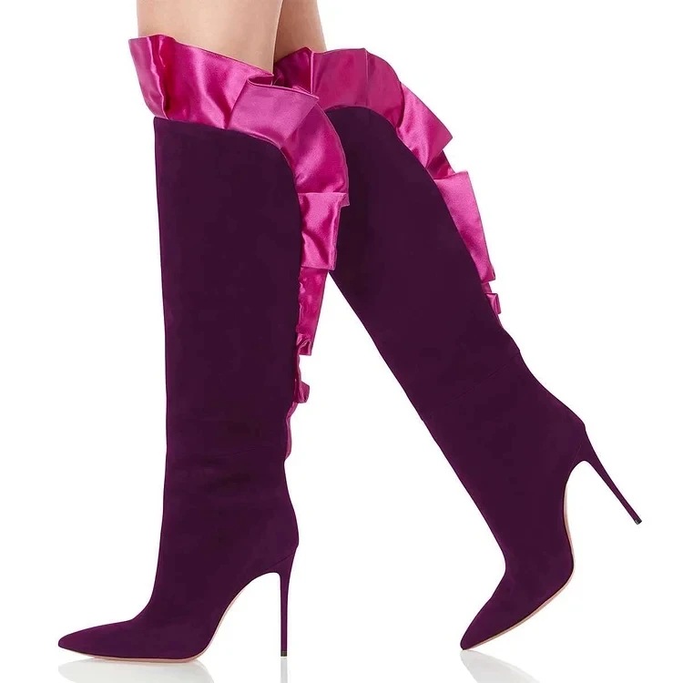 Street Fashion Designer - Bottes en daim à volants et