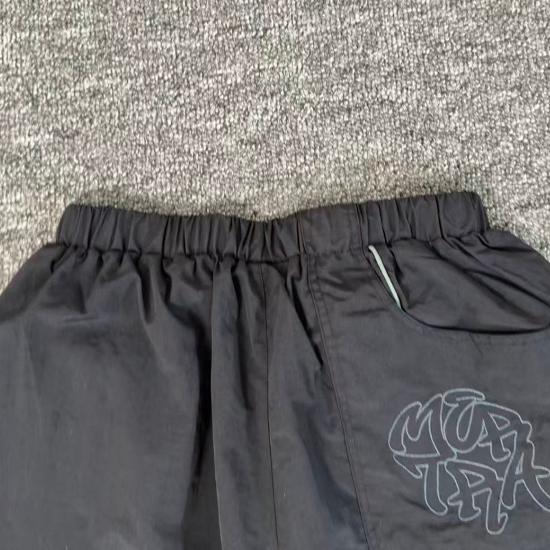 Street Fashion Brand Logo - Pantalon court décontracté Mertra, ample, avec
