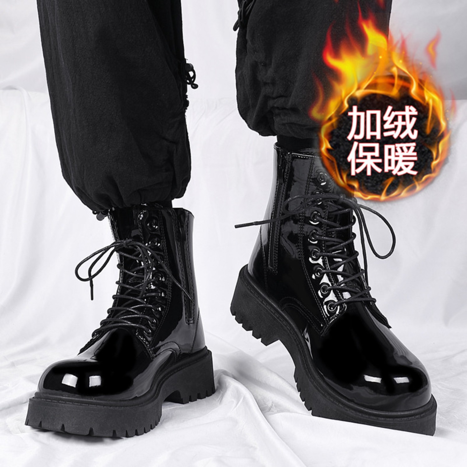 Bottes hautes en peluche chaud - Street Fashion Plus Size avis et prix