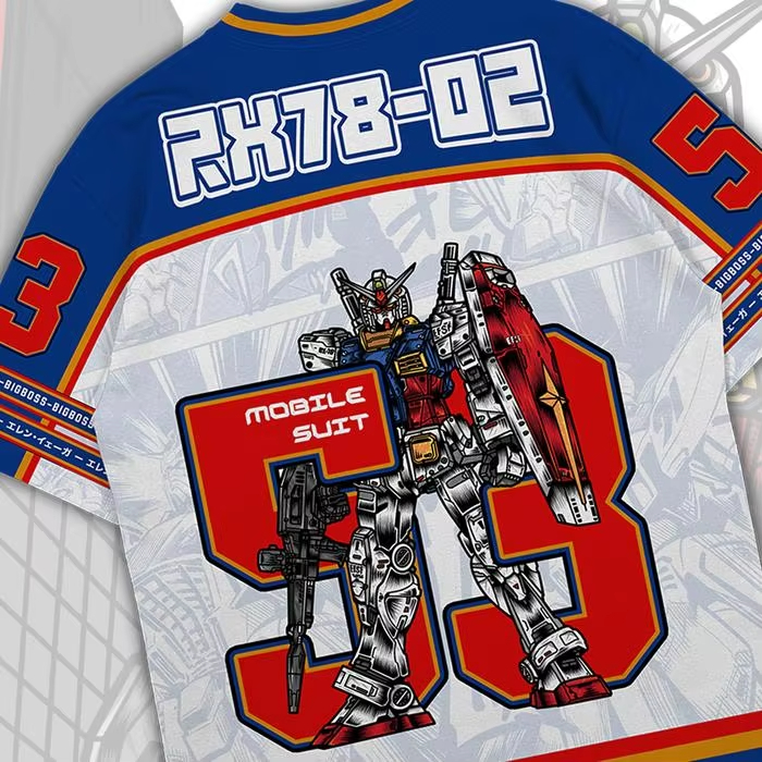 T-shirt Gundam RX78 Anime Mech - Street Fashion Kpop avis et prix