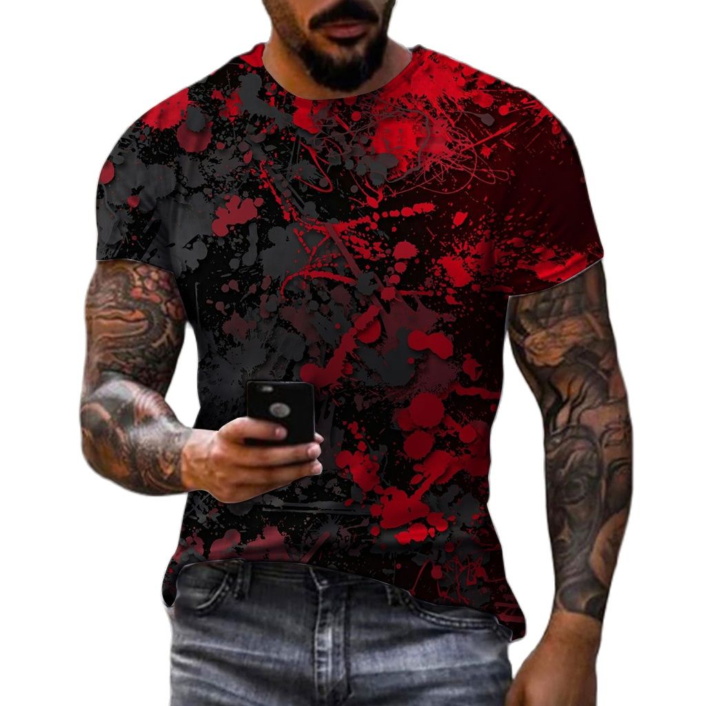 T-shirt manches courtes col ro - Street Fashion Graffiti avis et prix