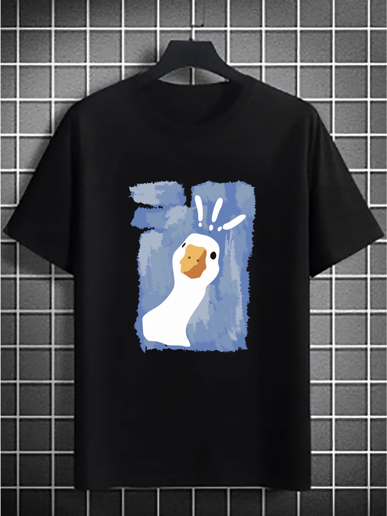 T-shirt imprimé canard confus  - Street Fashion Graffiti avis et prix