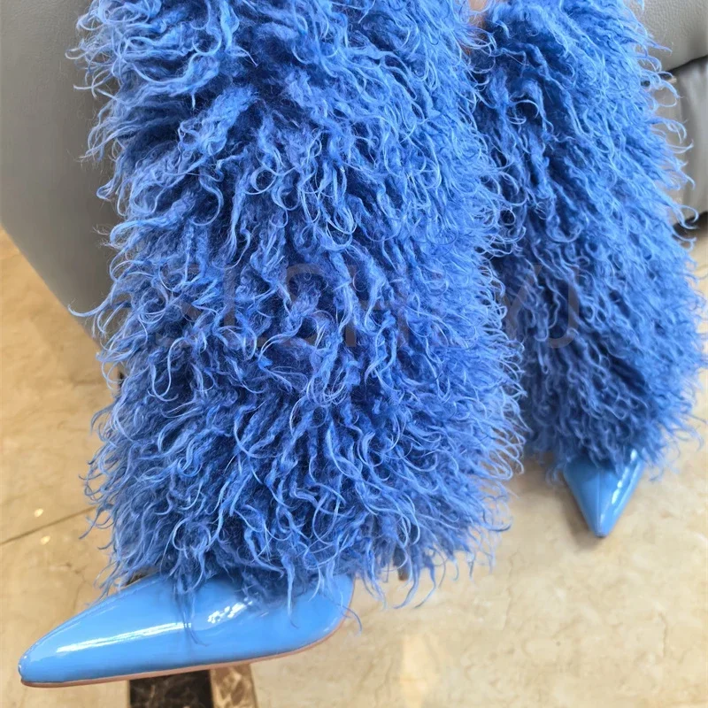 Bottes hautes en peluche de co - Street Fashion Magazines avis et prix