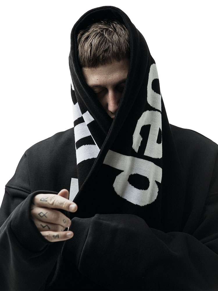 Écharpe Gothique Noire pour Ho - Street Fashion Baggy avis et prix