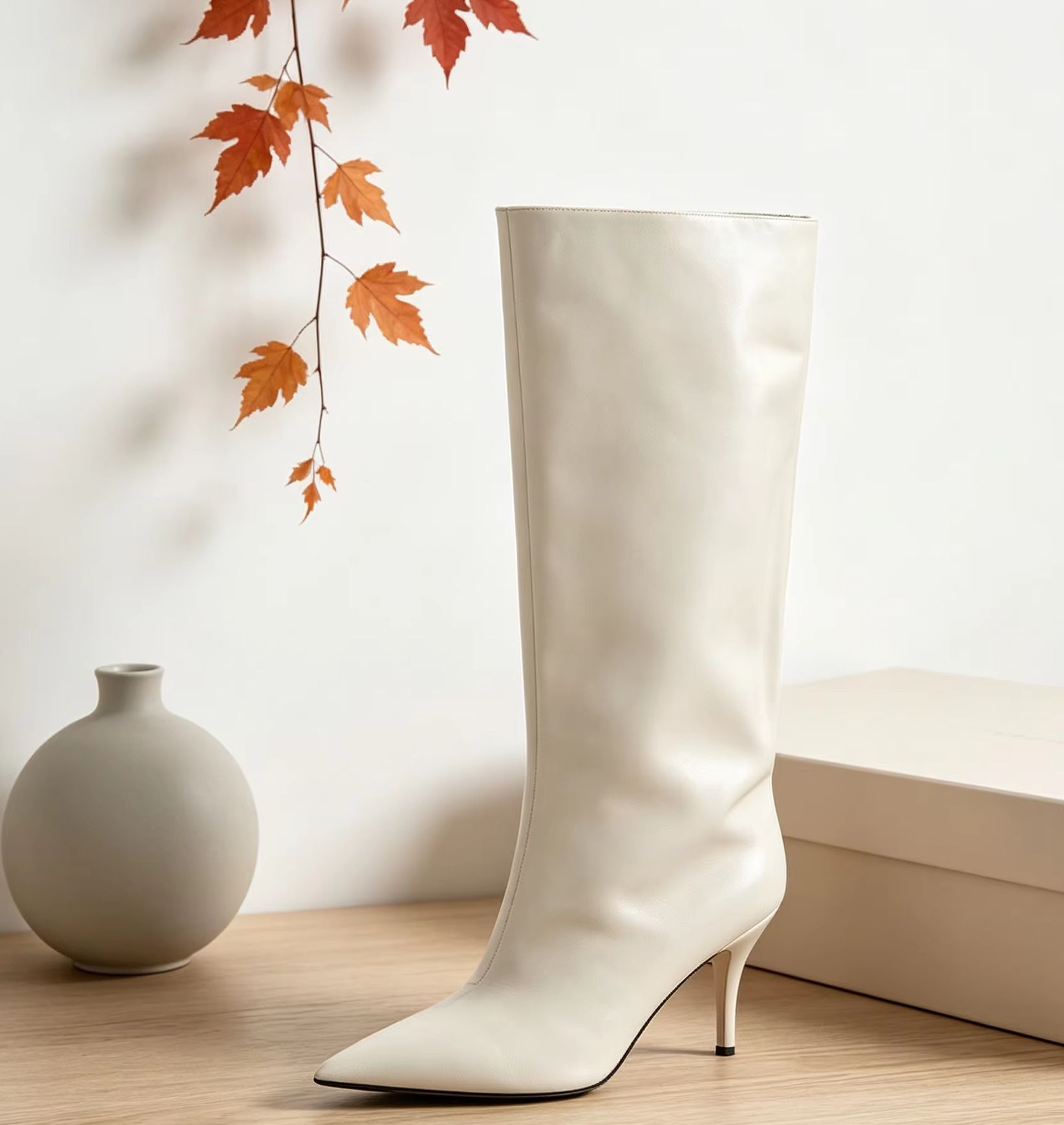 Bottes hautes à revers large e - Street Fashion Lady avis et prix