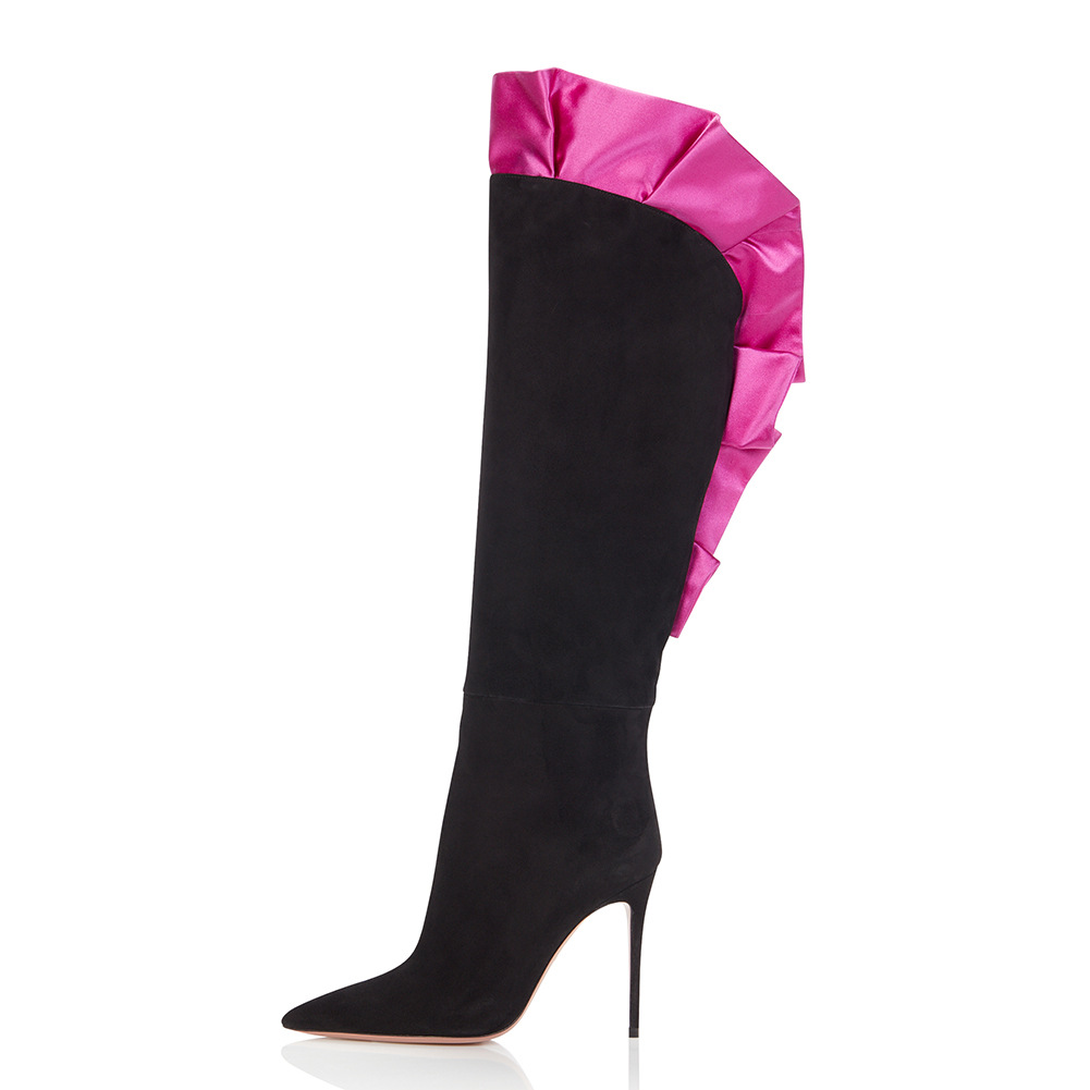 Bottes en daim à volants et bo - Street Fashion Designer avis et prix