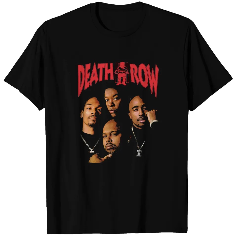 T-shirt imprimé noir Death Row - Street Fashion Magazines avis et prix