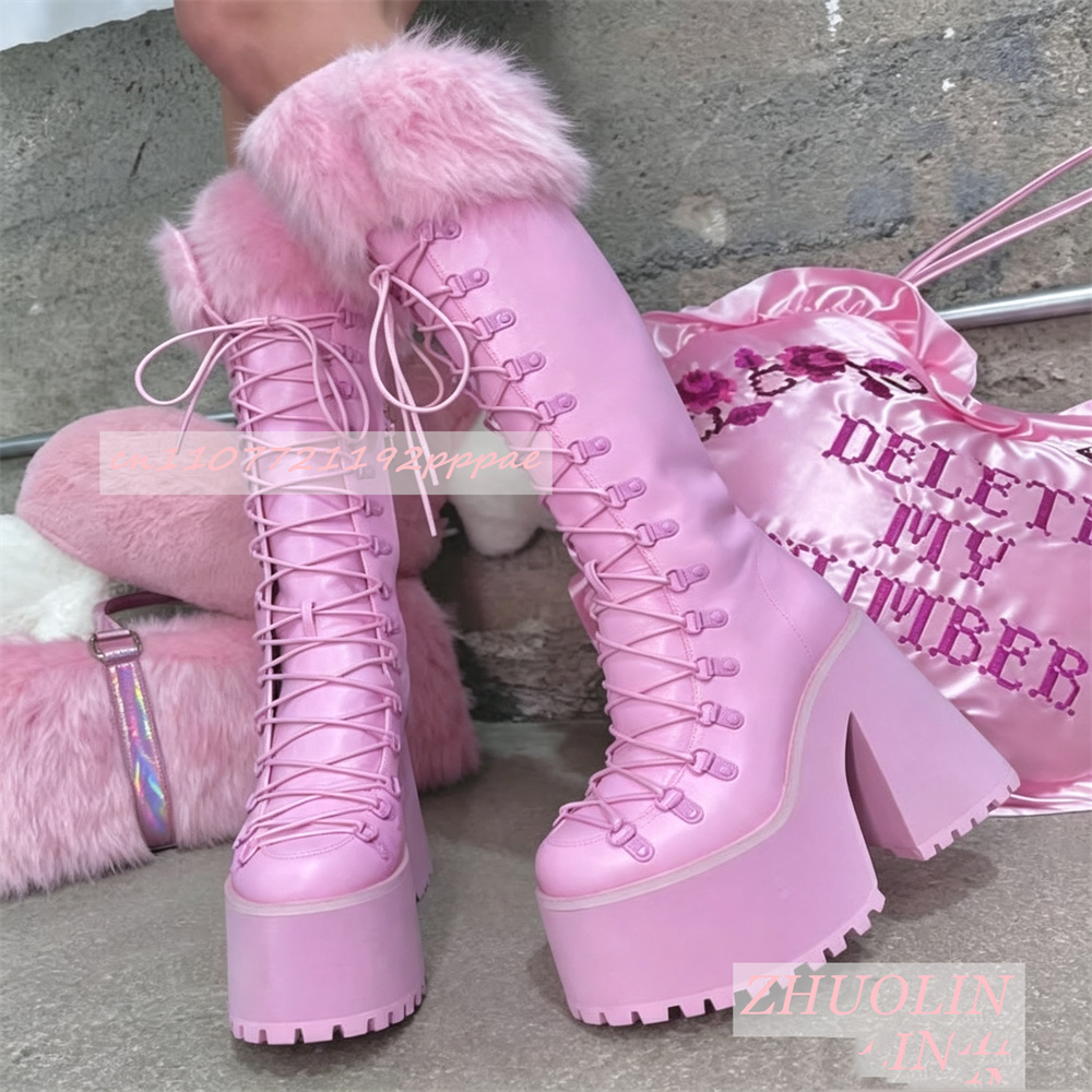 Bottes plateforme pour femmes, - Street Fashion Lady avis et prix
